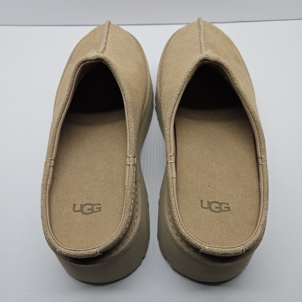 UGG TAN SUEDE 2" NEW HEIGHTS CLOG PLATFORM SHOES, WOMEN US 9/ EUR 40 ~NEW - Picture 5 of 8